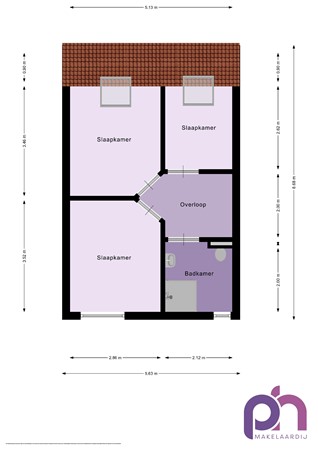 Floorplan - Van Treslongstraat 37, 3264 VK Nieuw-Beijerland